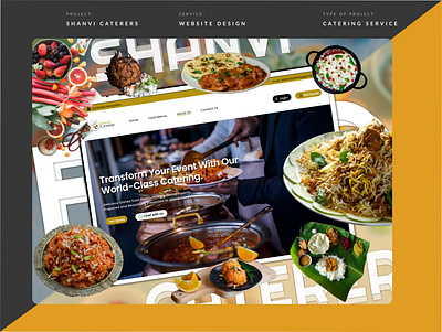 SHANVI CATERERS | WEBSITE FOR THE CATERERING AND EVENT PLANNERS branding graphic design logo ui