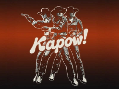 KAPOW! bandit collage cowboy cowgirl western