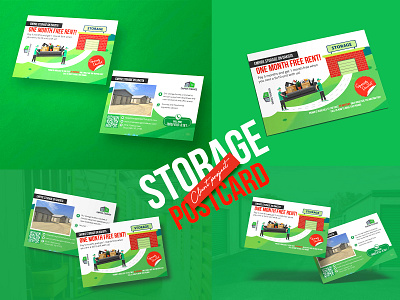 Storage Rent Postcard Design apartment graphic design