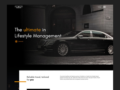 Mr Charles | Landing chauffeur chauffeur landing design hero hero section landing landing page lifestyle management limousine luxury services ui web design website design