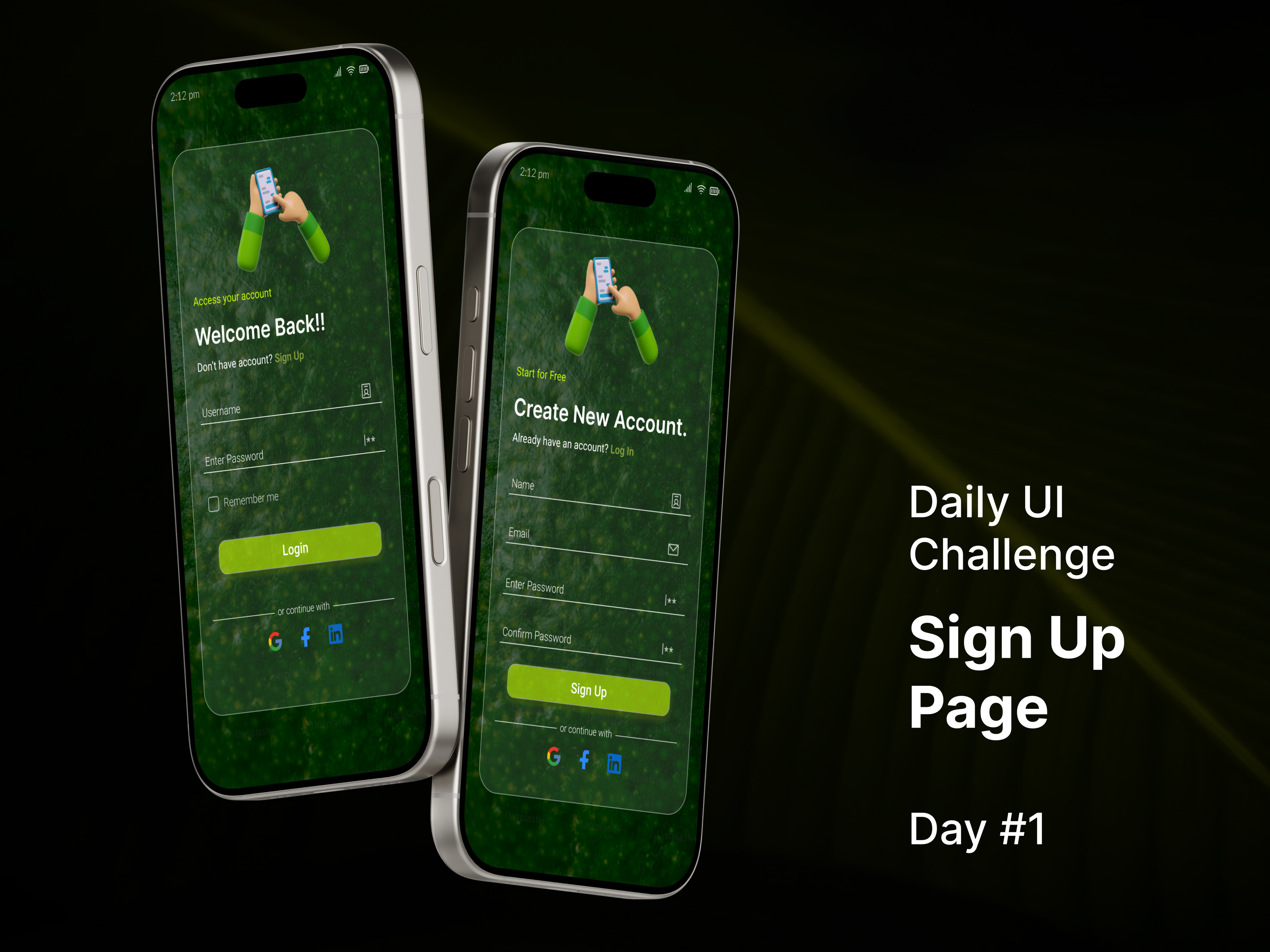 Daily UI 001 | Sign Up Page ui