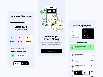 Walk challenge app app app design challenge figma design ios design mobile mobile app mobile app design mobile design mobile design inspiration ui ui design ux ux design walk