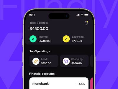 Fundly | Financial Planning Tracker app appdesign design thinking designinspiration expensetracker financeapp financeui financial management fintech interactiondesign logo mobile productdesign ui uianimation uiux user interface ux visualdesign