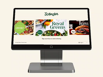 Wonder Kiosk animation design food ordering kiosk product design ui