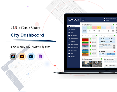 City Dashboard, London Case Study dashboard figma ui ux webdesign