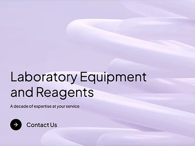 Website for Laboratory service company branding equipment first screen lab laboratory medicine pharma reagents typography webflow website