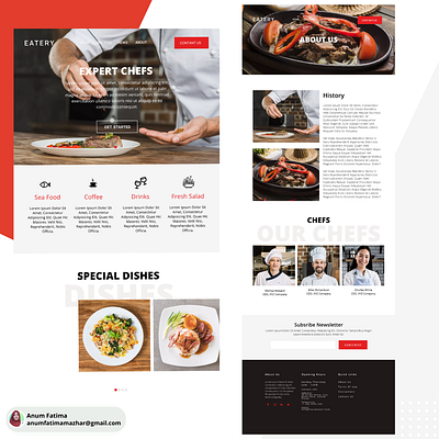 EATERY-Restaurant Web Design design designer figma prototype ui ux