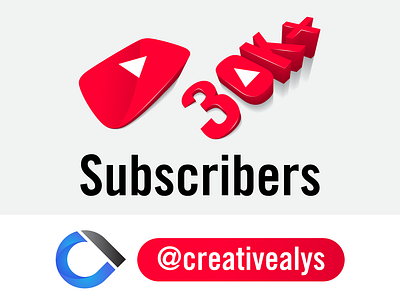 Thank you for 30K+! @creativealys 3d adobe illusrator creative alys creativealys designing graphic design illustrations illustrator logo design logos mockups photoshop psd mockups subscribers tips tutorials vector illustrations vectors youtube youtube subscribers