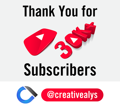 Thank you for 30K+! @creativealys 3d adobe illusrator creative alys creativealys designing graphic design illustrations illustrator logo design logos mockups photoshop psd mockups subscribers tips tutorials vector illustrations vectors youtube youtube subscribers