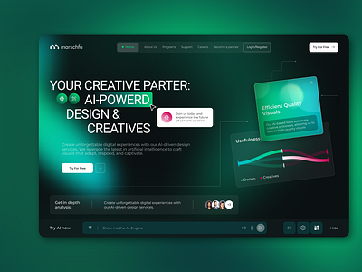 AI Powered Agency - Website Design 3d agency ai animation branding design ui webdesign