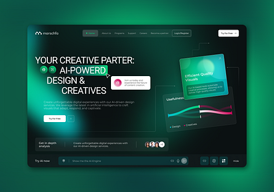 AI Powered Agency - Website Design 3d agency ai animation branding design ui webdesign