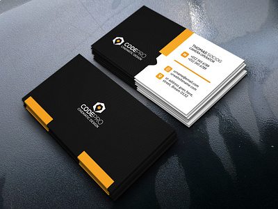 Black & White Color Minimal Business Card Design graphic design