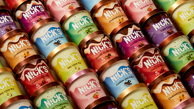 Nick's Ice Cream brand collaborations brand strategy branding design illustration packaging