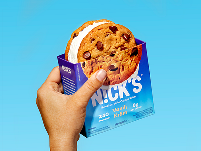 Nick's Cookie Kräms art direction design packaging