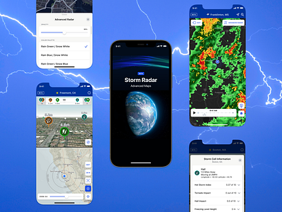 Storm Radar Beta App ios mobile app product design radar storm the weather channel ui ux weather