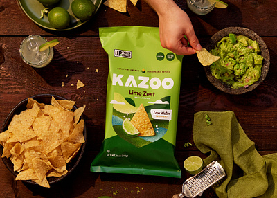 Kazoo Tortilla Chips art direction brand strategy branding graphic design logo design packaging rebranding