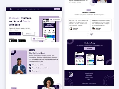 Event Planning Marketing Website app design event product ui ux website