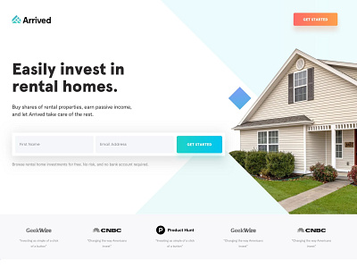 ArrivedHomes.com Unbounce Landing Page for sales and marketing. arrivedhomes.com call to action clean aesthetic conversion focused dribbble showcase graphic design high conversion design interactive elements lead generation marketing funnel minimalist design mobile optimized motion graphics real estate marketing real estate platform responsive design sales landing page unbounce landing page user centric layout user experience (ux)