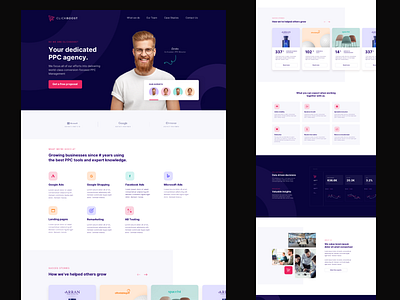 Design for PPC services Agency app branding dashboard design design graphic design illustration landing page design logo ui vector