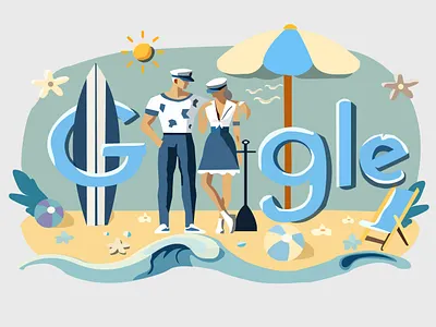 Google Doodle graphic design illustration