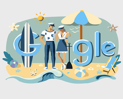 Google Doodle graphic design illustration