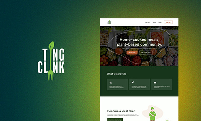 Ting-Clink - Food Delivery Landing Page clean design food delivery home page landing page minimalist modern shared economy ui ux