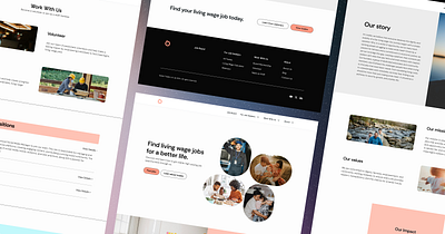 Livable Landing Page - Helping people find stable jobs clean design home page landing page minimalistic modern nonprofit ui ux