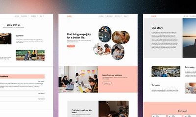 Livable Landing Page - Helping people find stable jobs clean design home page landing page minimalistic modern nonprofit ui ux