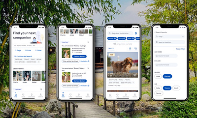 Pet Adoption Mobile App Design mobile app pet adoption responsive search filters ui ux