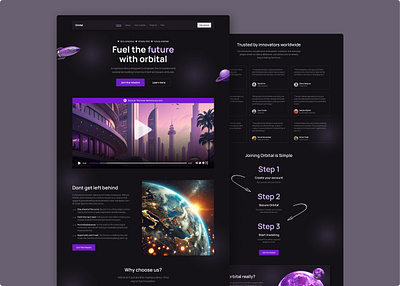 Landing Page : Cryptocurrency blockchain cryptocurrency finance fintech landing page ui design ux design web design