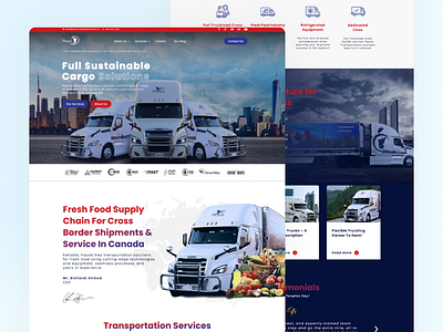 Logistics Landing Page dribbbleshots freightforwarding landingpage logisticscompany logisticsdesign transport ui user interface uxui web webdesign website