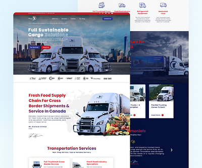 Logistics Landing Page dribbbleshots freightforwarding landingpage logisticscompany logisticsdesign transport ui user interface uxui web webdesign website