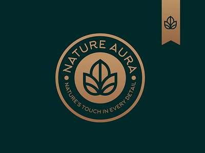 Nature Aura Logo Design, Branding Design brand brand identity branding branding design garden logo graphic design identity design leaf leafs logo logo logo design logo mark nature plants professional logo retro logo tree trees logo vintage vintage logo