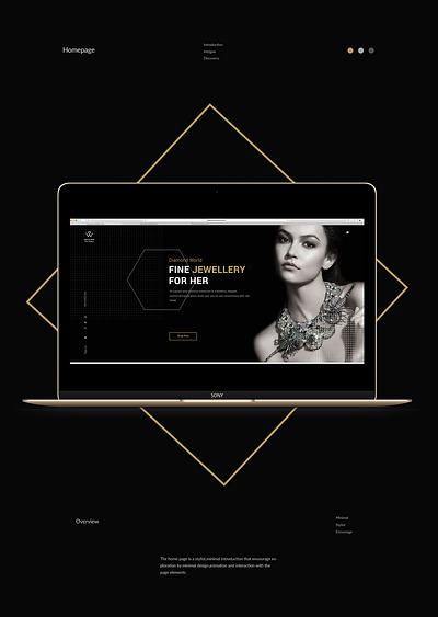 Diamond World branding design illustration landing page ui website