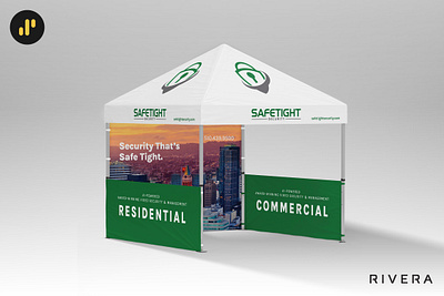 Branded Display Tent brand identity branding design graphic design minimal tent tradeshow graphics visual identity