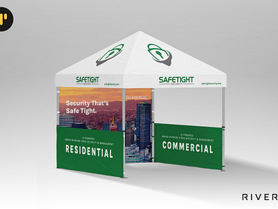 Branded Display Tent brand identity branding design graphic design minimal tent tradeshow graphics visual identity