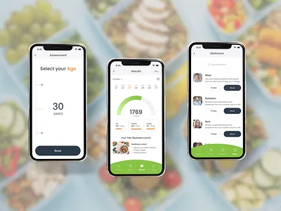 Nutrition & Diet App UI Design fitness ui