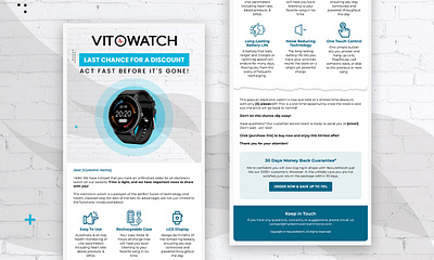 VitoWatch Sales Promotion (Smart Watch) design email email design email template html email newsletter newsletter template responsive email template smart watch vitowatch