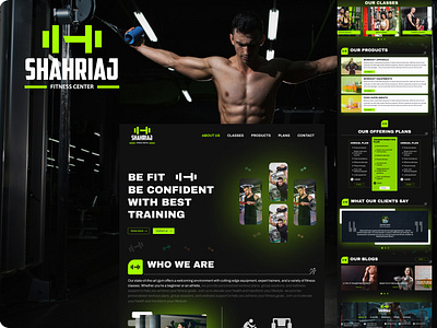 Fitness & Gym Landing Page Design fitness gym health home page landing page logo sailordigital ui uiux website design