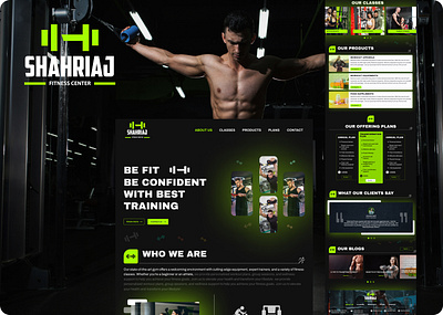 Fitness & Gym Landing Page Design fitness gym health home page landing page logo sailordigital ui uiux website design