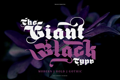 Giant Black Typeface blackletter design font fonts letteing typeface