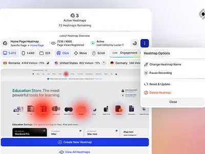 Heatmaps Tile Overview · Data Interaction actions analytics clean country data design dropdown fintech flag heatmap insights interaction interface layout overview tile visualisation visualization