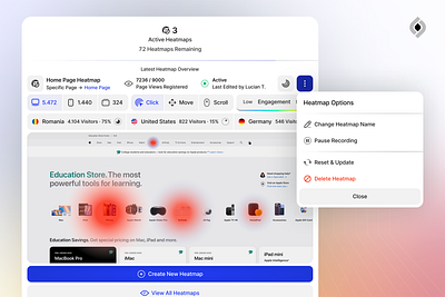 Heatmaps Tile Overview · Data Interaction actions analytics clean country data design dropdown fintech flag heatmap insights interaction interface layout overview tile visualisation visualization