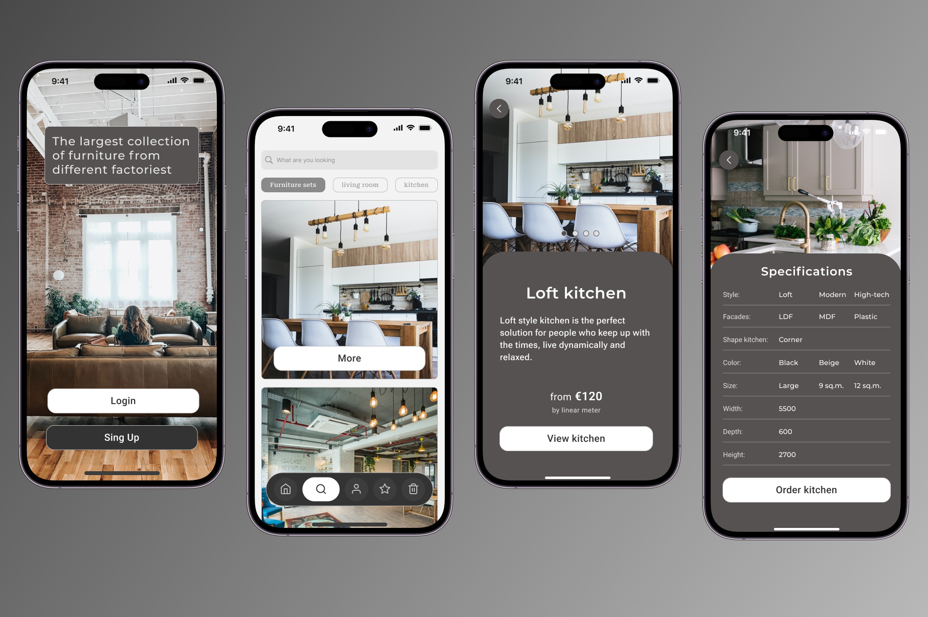 Furniture selection app app desing furniture mobile ui ux