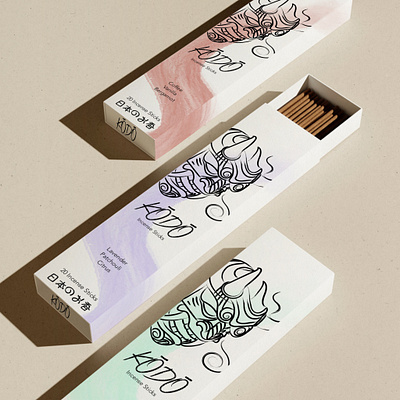 Kodo Incense branding design freelance design graphic design illustration logo packaging