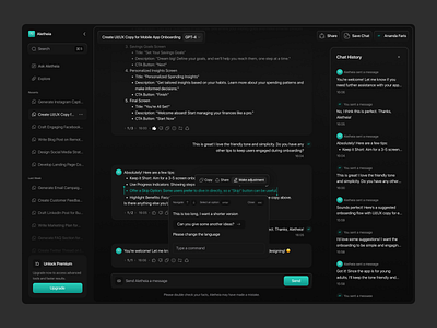 Aletheia GPT - Chat Room ai ai dashboard ai platform ai technology ai tools ai website artificial intelligence chat gpt darkmode dashboard design generate minimalist product design room chat software tools ui ux website