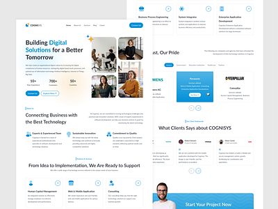 Cognisys - IT Company Landing Page Website it company landing page software house ui ui design website