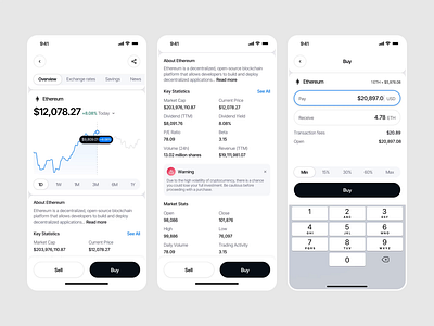 Detail Crypto - Mobile Design android animation clean crypto cryptocurrency design designer investment ios design mobile app mobile design motion graphics ui uidesign ux uxdesign uxerflow