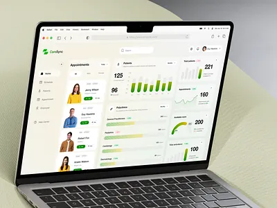 CareSync - SaaS Healthcare Dashboard app appointments care clean dashboard design health health care hospitals management patients polyclinics saas services software statistics ui ux web website