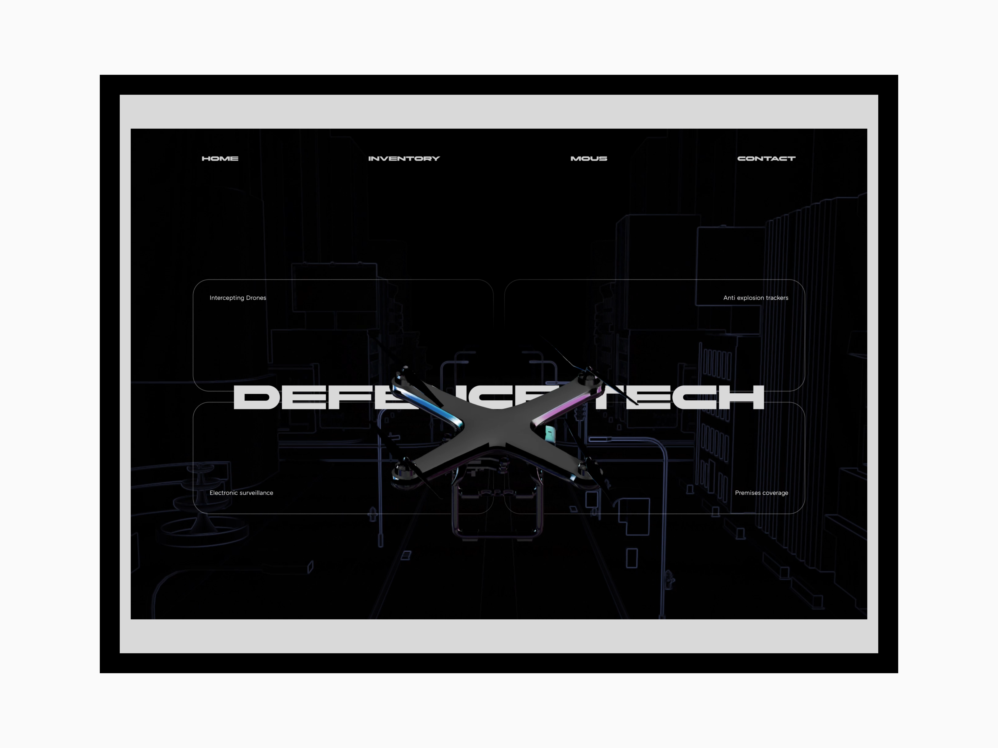 drone animation / defence tech 3d animation dashboard drone interaction landing page motion graphics motiongraphics spline ui uiux userinterfacedesign website animation